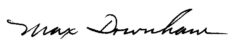 Max Downham signature